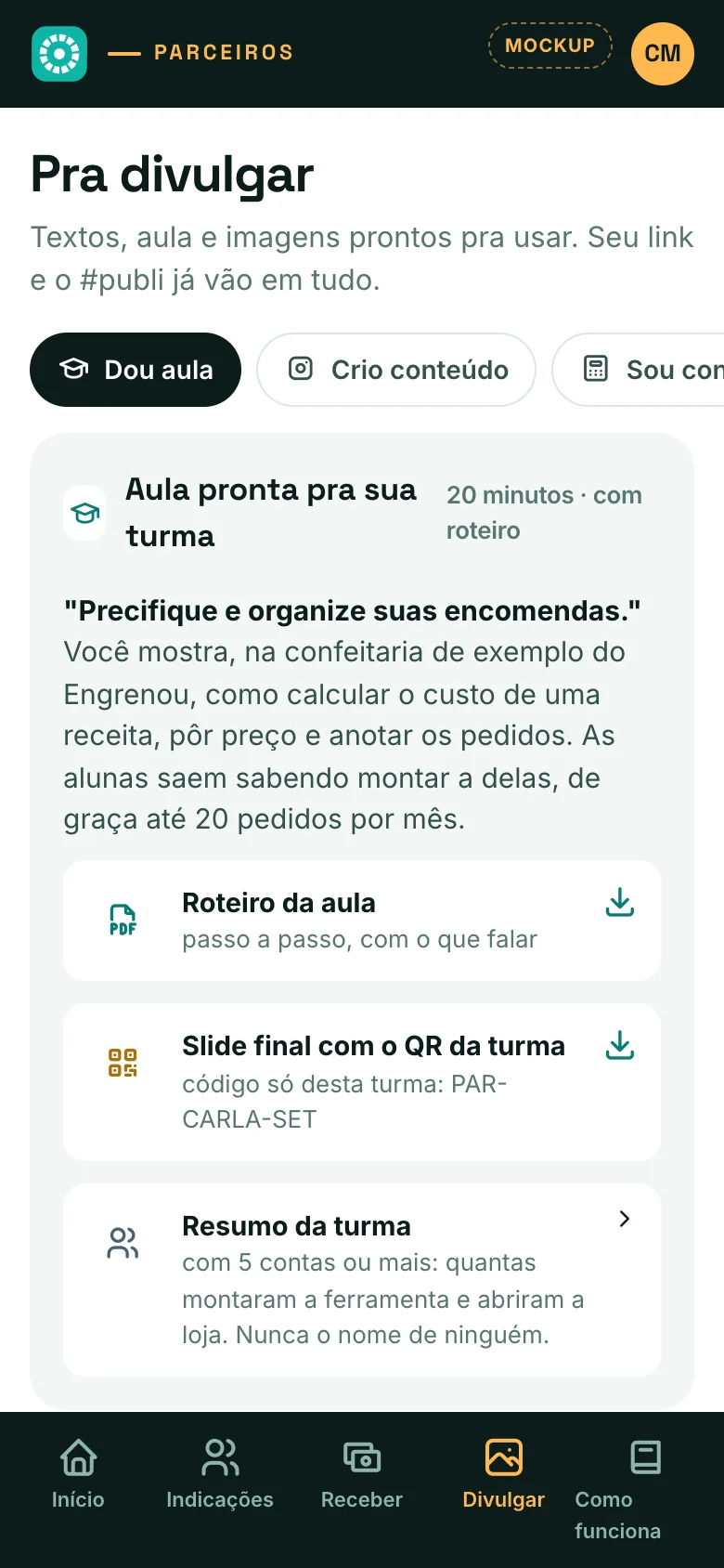 Pra divulgar no celular