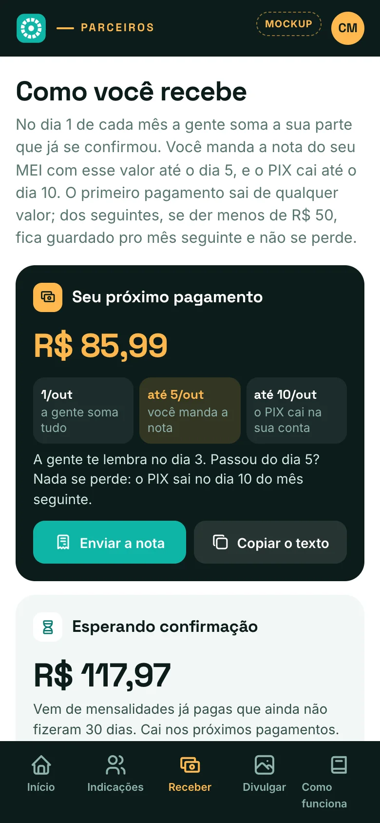 Como você recebe no celular